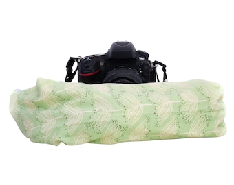 Lace Moss Camera Strap Scarf with Pocket, SLR/Mirrorless, USA Made
