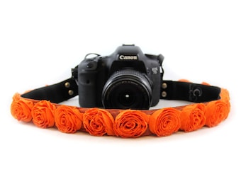 Orange   Organza   Camera Strap