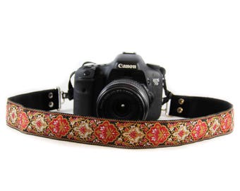 Boho Chic Camera Strap; Rose Baroque ~ Beautiful & Comfortable