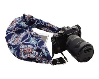 Jersey Knit Camera Strap with Pocket, Handmade
