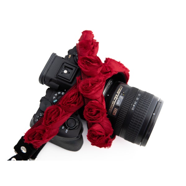 Roses Camera Strap; 3 Colors; Chic Comfortable and Stylish; Mirrorless or DSLR; 1" Wide