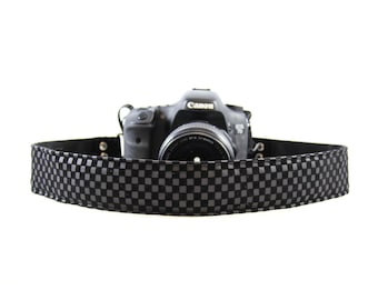Checkered Camera Strap; Classic Style; Comfortable to wear; DSLR or Mirrorless; 2" Wide
