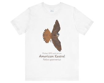 American Kestrel T-Shirt, Unisex Tee, Animal Lover Shirt, Nature Graphic Tee, Science Gift, Short Sleeve Top