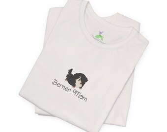 Kawaii Berner Sennenhond Berner moeder unisex T-shirt, T-shirt, hondenliefhebber cadeau, schattig hondenshirt, dier grafisch T-shirt