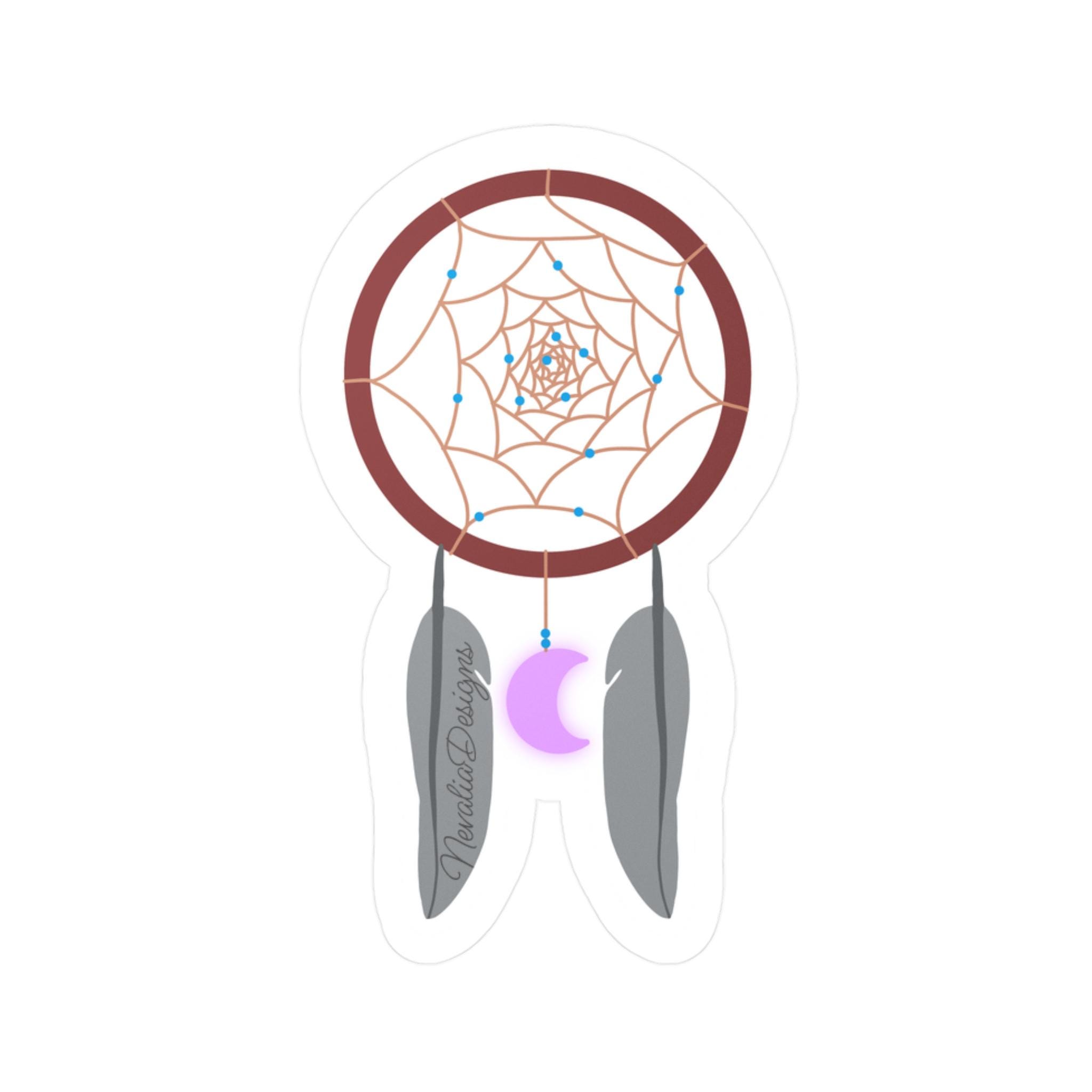 Dreamcatcher Kiss-Cut Vinyl Decals, Cute Sticker, Laptop Decal, Car Bumper Sticker, Water Bottle Decal
