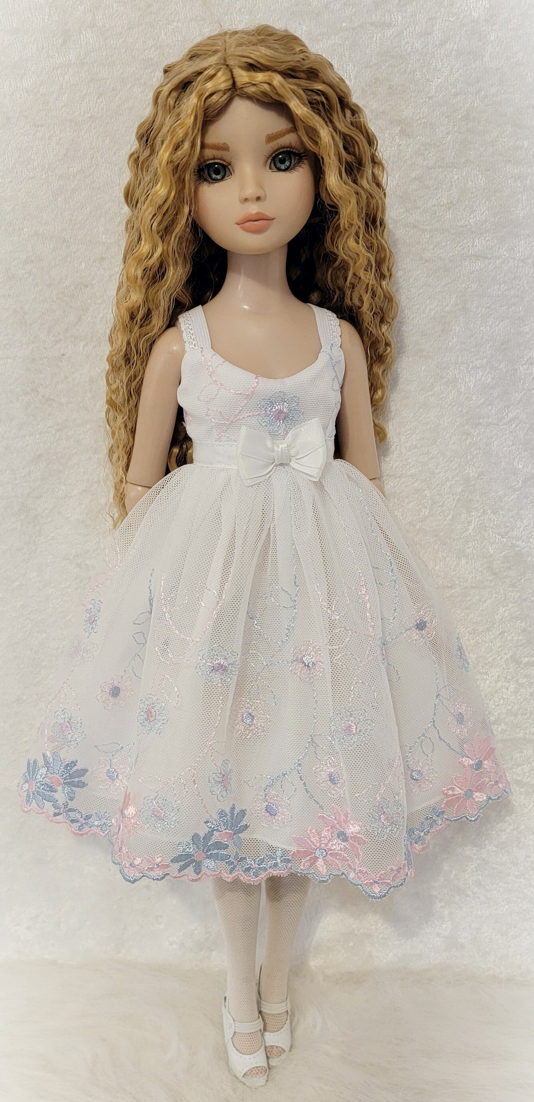 1404 Black Blue Embroidered Lace Dress