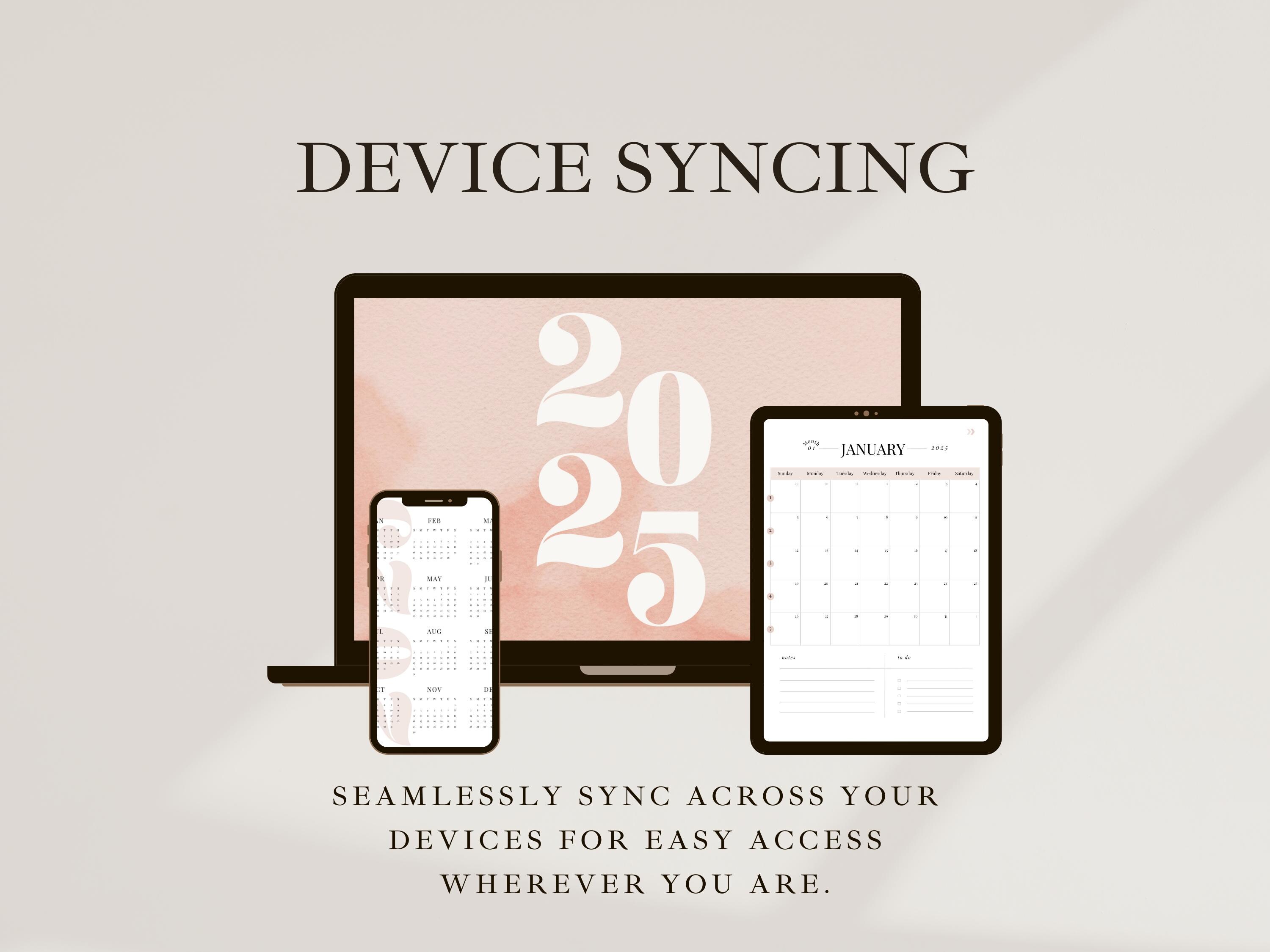 2025 Digital Planner With Hyperlinks - Syncs Across Devices ...