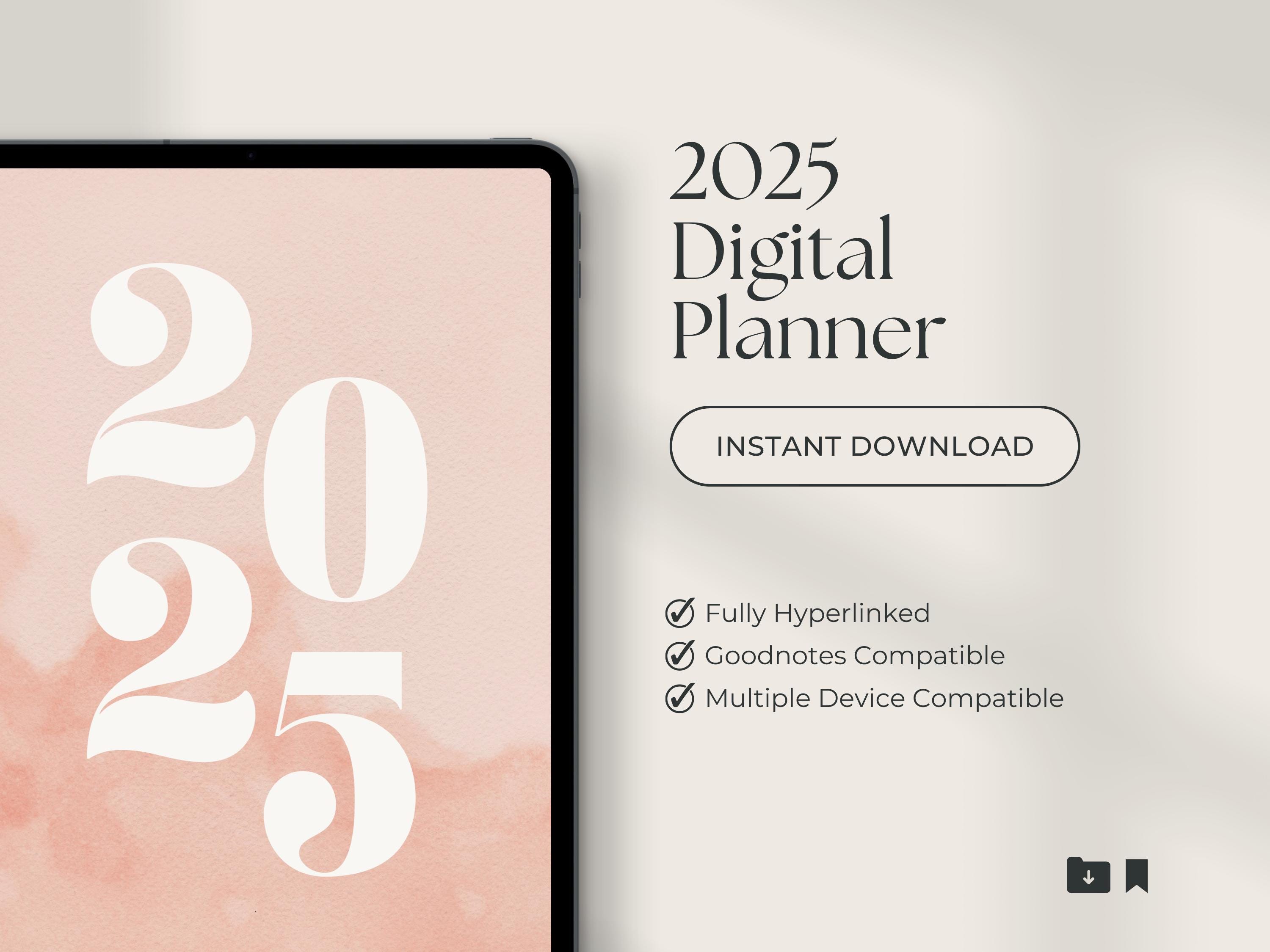 2025 Digital Planner With Hyperlinks - Syncs Across Devices ...