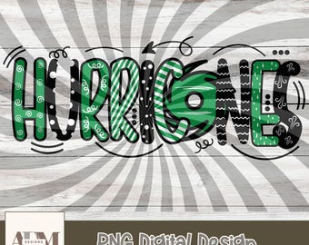 Hurricanes Doodle PNG: School Mascot Sublimation (Digital Download)