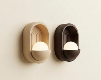 Minimaru Japandi Wireless Wall Lamp, Rechargeable Light (Remote Included)