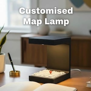 カスタム3Dマップランプ • パーソナライズされた場所の記念品