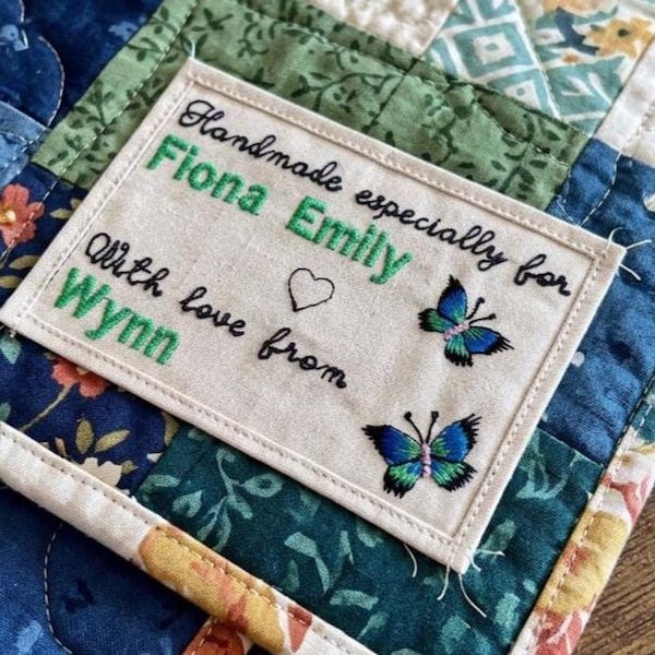 Quilt Label Butterfly - Etsy UK