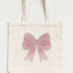 Big Pink Bow Tote Bag