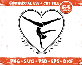 Gymnast Love Heart Monogram png svg, Gymnastics heart monogram design, sporty gymnastics girl shirt theme bundle png