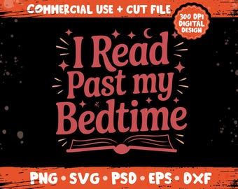 Jag läste förbi min läggdags png svg, bokälskare, söt boklig citatdesign, viralt tjejtema, läsklistermärkespysselpaket png