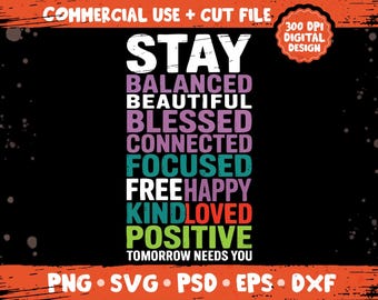 Stay Tomorrow Needs You SVG PNG, Semicolon Mental Health Awareness Graphic, Suicide Prevention Support Design