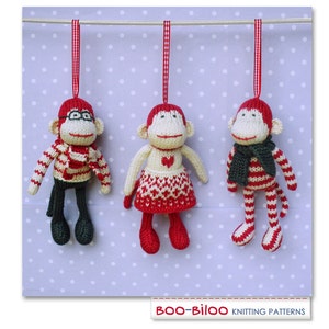 Mini Monkeys Knitting Pattern, ornament / toy