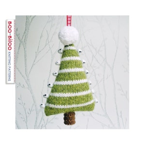 Jingle Bells Christmas Tree Knitting Pattern, Hanging Decoration, Holiday Ornament