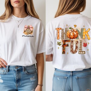 Benutzerdefiniertes dankbares T-Shirt, Danksagung Mama T-Shirt, Dankbare Mutter Sweatshirt, Herbst Mutter Shirt