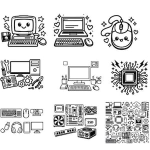 Computer Tech Bundle | IT Support | Programmer Cricut Files | Computer Repair Clipart | Coding Graphics | Geek PNG Bundle image 8