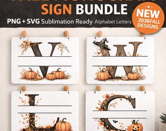 Fall Alphabet PNG Bundle, Halloween Letters Clipart, Pumpkin Monogram Letters, Autumn Alphabet Set, Witch Hat Letters, Instant Download