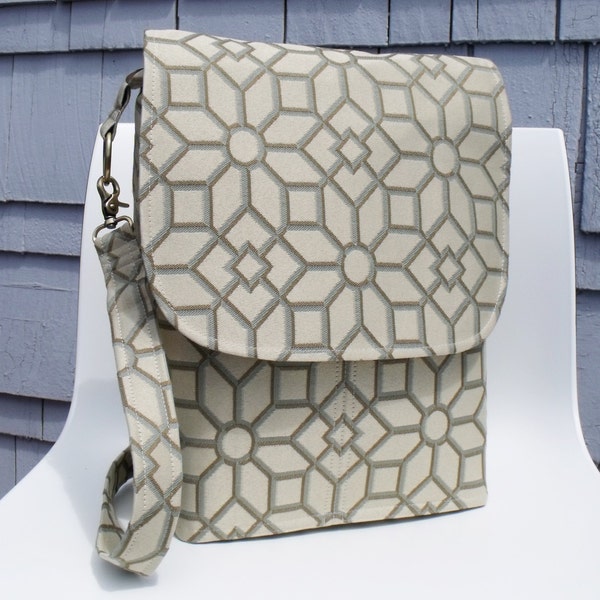 Convertible Backpack Messenger Satchel  LONDoN in CREAM and SLATE