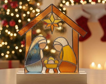 MARACOL 4フィート 屋外 キリスト降誕セット ステンドグラスの外観