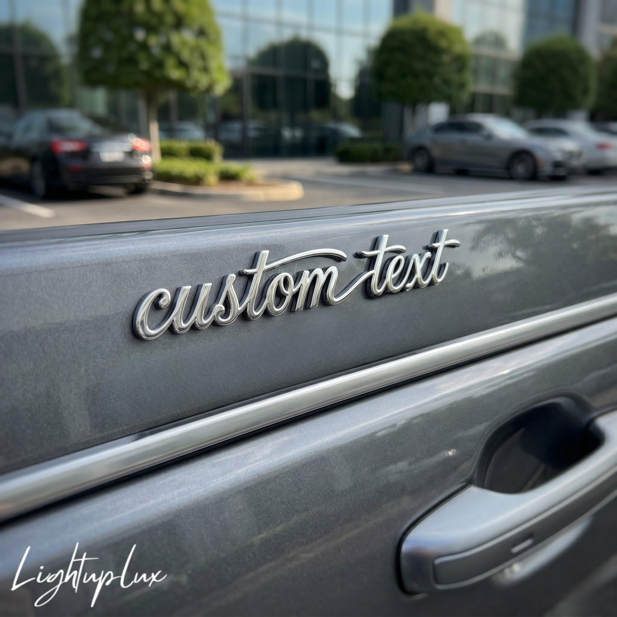 Custom Name Emblems Custom Name Car Emblem, Personalized Metal Auto Badge, Script Letter ...