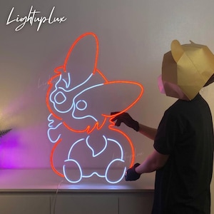 Corgi Dog Neon Sign | Led Light for Dog Shop Decor | Custom Dog Neon Sign | Cute Corgi Dog Wall Art | Corgi Dog Lover Gift | Dog Spa Sign