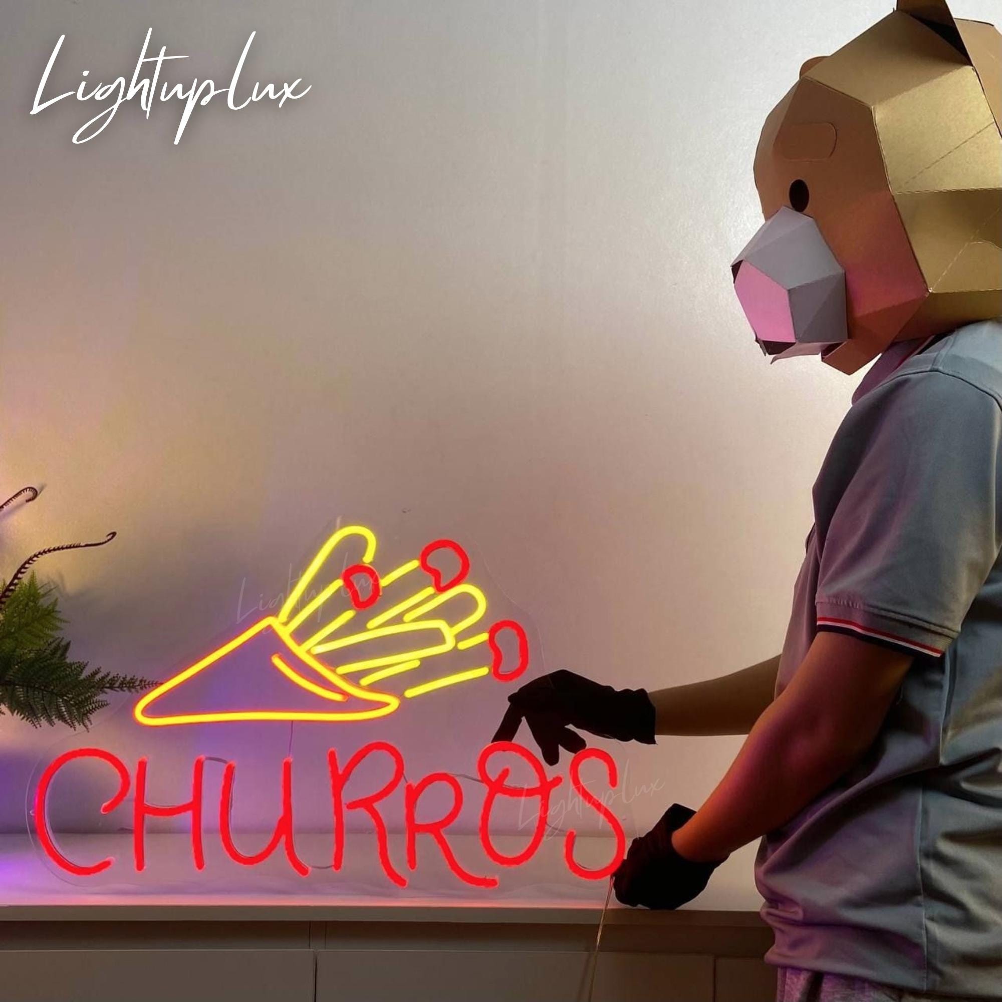 Churros Enseigne Néon : Illuminez Votre Café.boulangerie Led