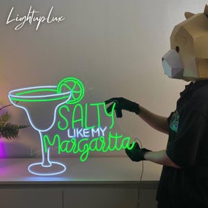 Margarita Neon Sign | Margarita Led Light | Cocktail Bar Light | Custom Neon Wall Art | Cocktails Bar Pub Wall Decor | Margarita Lover Gifts