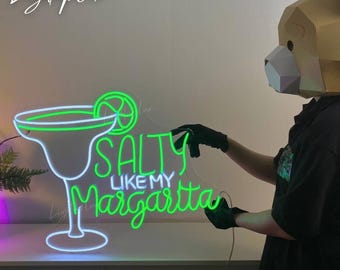 Margarita Neon Sign | Margarita Led Light | Cocktail Bar Light | Custom Neon Wall Art | Cocktails Bar Pub Wall Decor | Margarita Lover Gifts