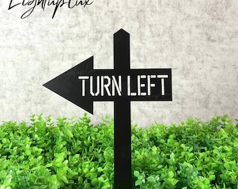Custom Direction Arrow Garden Stake | Personalized Metal Destination Arrow Sign | Metal Road Sign | Pointer Arrow | Sign Post Arrows