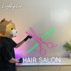 Hair Salon Neon Sign | Custom Business Led Light Sign | Hair Stylist Neon Light | Hair Studio Wall Art Decor | Gift For Hairdresser