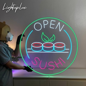 Sushi Neon Sign | Japanese Sushi Led Sign | Sushi Store Led Wall Light | Custom Neon Sign For Sushi Bar | Japanese Sushi Restaurant Decor