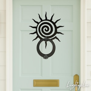 Sun Door Knocker | Metal Hardware for Front Door Decor | Custom Door Accessory | Housewarming Gift | Entryway Decor | Vintage Door Knocker