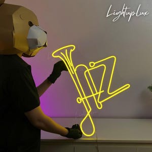 Saxophone Led Light | Musical Instrument Store Neon Sign | Saxophone Club Wall Art | Jazz Band Signage | Music Studio Decor | Musician Gifts