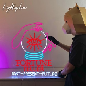 Fortune Teller Neon Sign | Psychic Reading Led Sign | Custom Led Light | Open Psychic Shop Wall Art | Tarot Reading Room Wall Decor