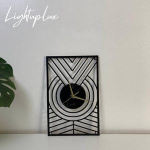 Metal Rectangle Unique Wall Clock | Wall Clock Modern for Home Decor and Wall Arts | Personalized Abstract Rectangle Clocks For Wall Decor