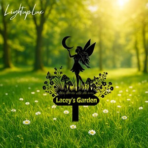 Custom Mushroom Garden Stake | Personalized Metal Yard Sign with Stake | Gardening Gift | Outdoor Backyard Decor | Gift For Her