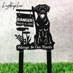 Custom Labrador Retriever Dog Memorial Stake | Metal Yard Stake | Personalized Dog Garden Stake Sign | Cemetery Stake | Pet Loss Gift