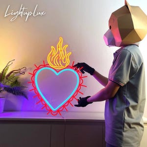 Herz Neonlicht | Paar Raumleuchte | Herz-LED-Schild für Hochzeit Party Wand-Dekor | Valentinstag Wand Kunst | Jubiläumsgeschenk
