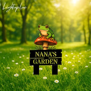 Personalized Frog Garden Sign With Stake | Metal Frog Yard Art | Custom Frog Name Sign | Outdoor Backyard Decor | Lake House Sign Metal Art