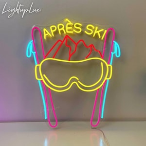 Apres Ski Neon Light | Skiing Led Sign | Custom Led Light For Skiing Club Wall Art | Ideal for Home Wall Decor | Perfect Gift For Skier