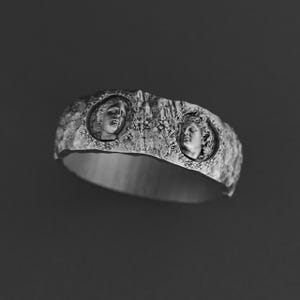 Greek Sculpture Inspired Sterling Silver Ring, Ancient Mythology Ring, Greek Art Jewelry for Men, History Lover Gift
