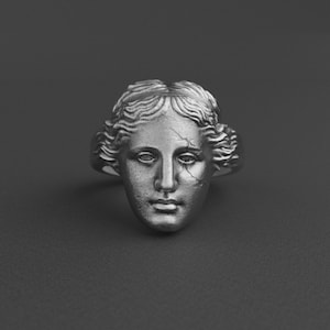 Venus de Milo Sterling Silver Ring, Aphrodite Goddess Ring, Greek Myth Ring for Men, Roman Venus Jewelry, Mythological Statement Ring