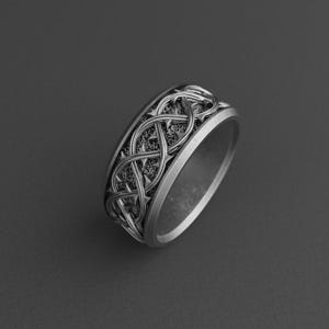Anillo de plata con corona de espinas grabada, símbolo cristiano, inspirado en la crucifixión de Jesús, regalo religioso de plata de ley 925.