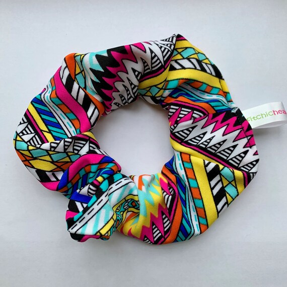 No Line Aztec Scrunchie Soft Hair Accessory Vsco Girl Etsy