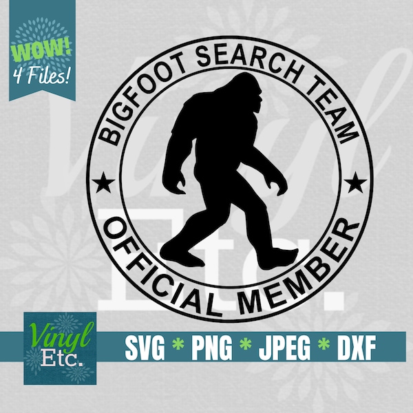 Bigfoot SVG, Bigfoot DXF, Bigfoot Search Team svg, Official Member svg, Sasquatch svg