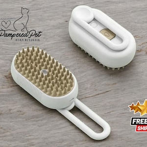 Electric Cat Steam Brush | Silicone Grooming Comb | Effortless Pet Hair Removal | Kitty & Dog Care Supplies | Revolutionary Fur Baby Tool